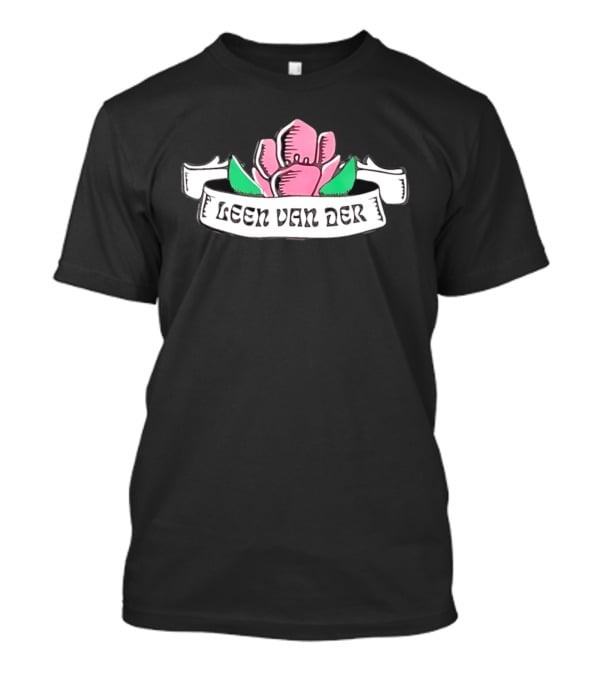 Leen Van Der Pink Flower Banner T-Shirt
