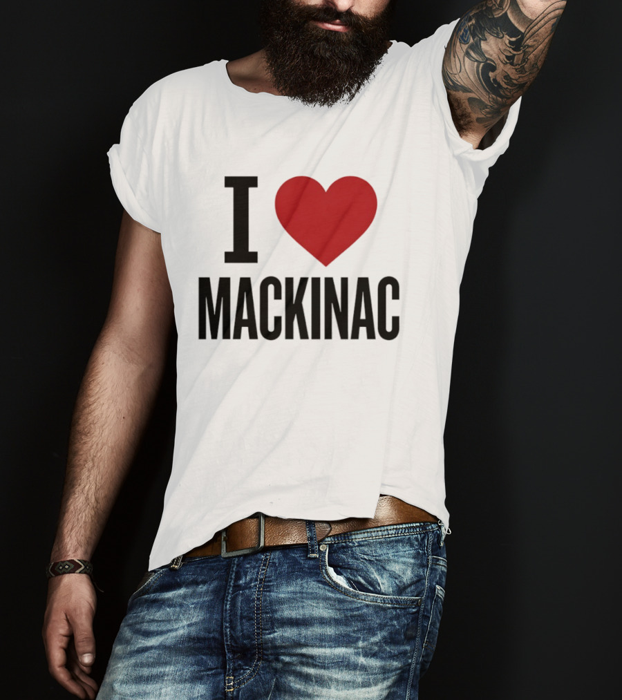 I Love Mackinac Michigan Travel Vacation T-Shirt