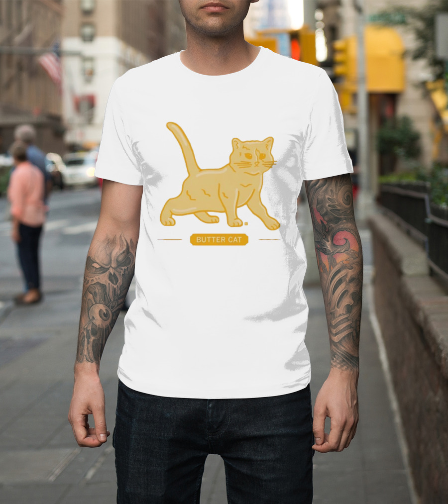 Butter Cat Animal Kitten Playful T-Shirt