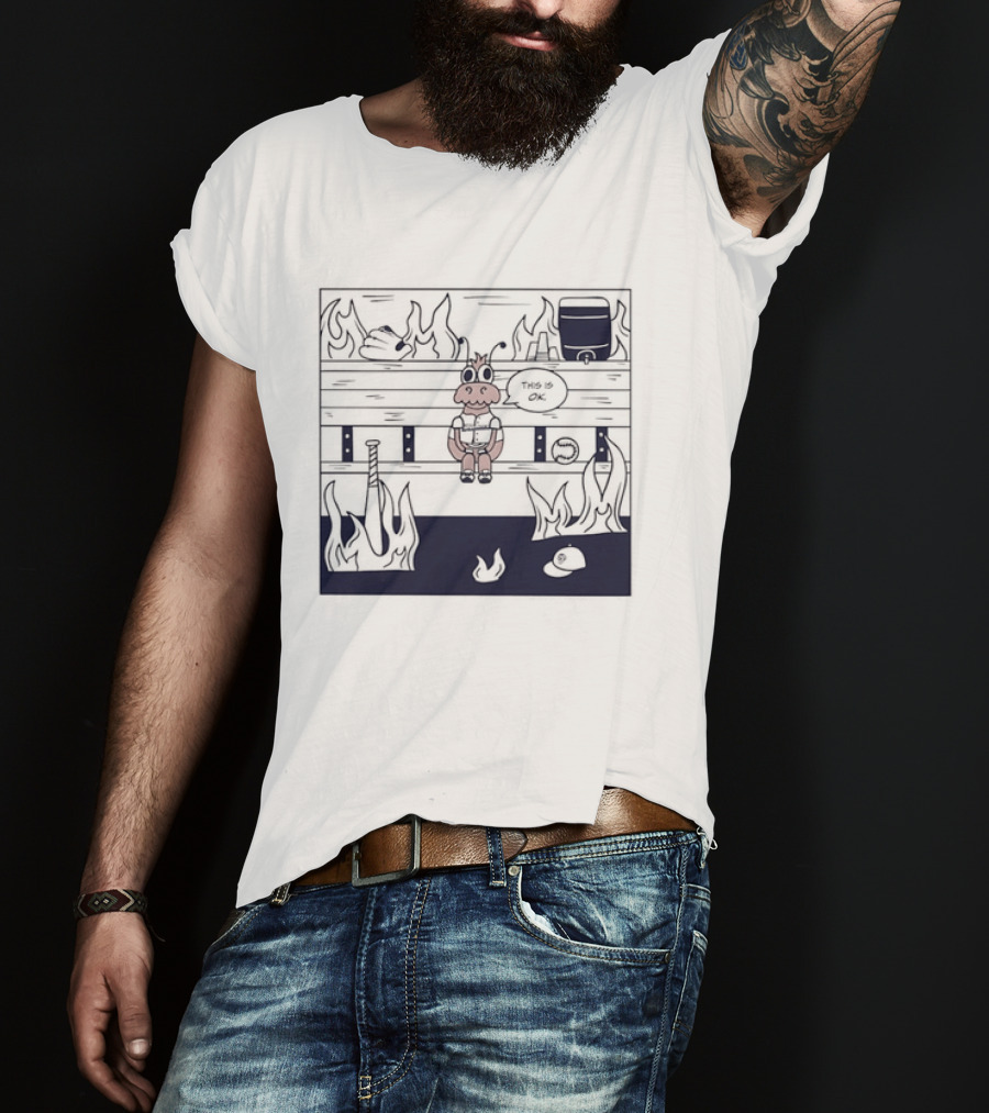 Philadelphia Phillies Baseball Meme This Is Fine T-Shirt