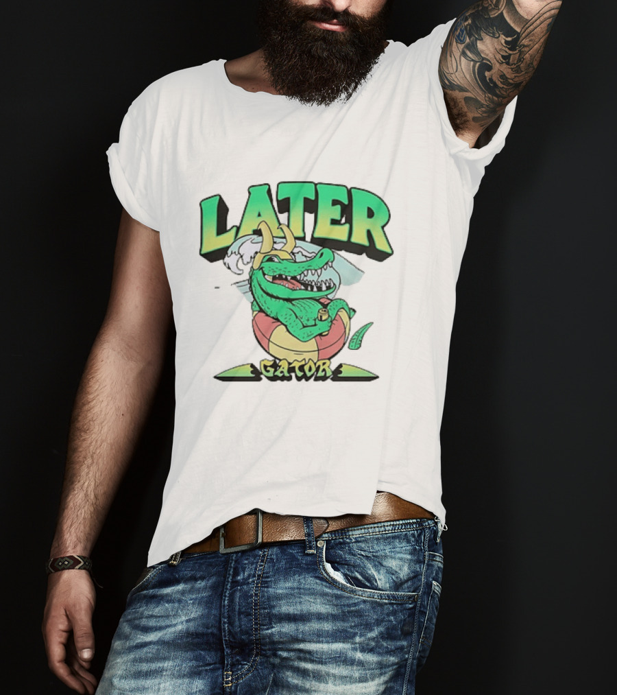 Later Gator Loki Alligator Marvel Disney Plus Floating Relaxation T-Shirt