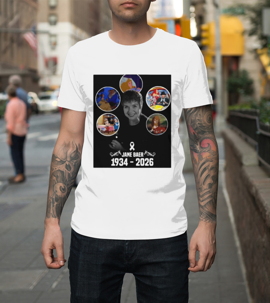 Jane Baer 1934 2026 Beauty And The Beast Sleeping Beauty Dumbo Mary Poppins Fox And The Hound Mickey Mouse T-Shirt