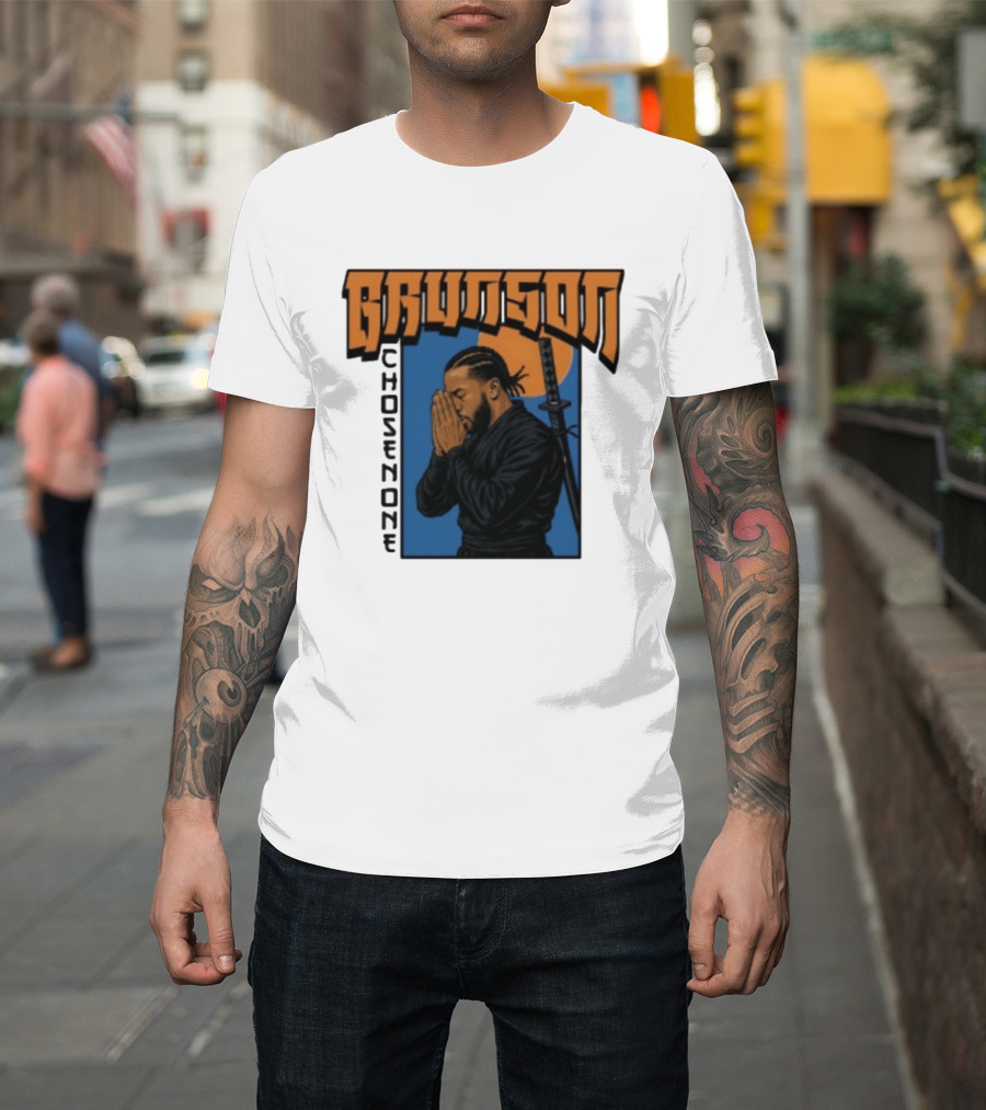 Brunson Chosen One Samurai Style Meditation And Sword T-Shirt