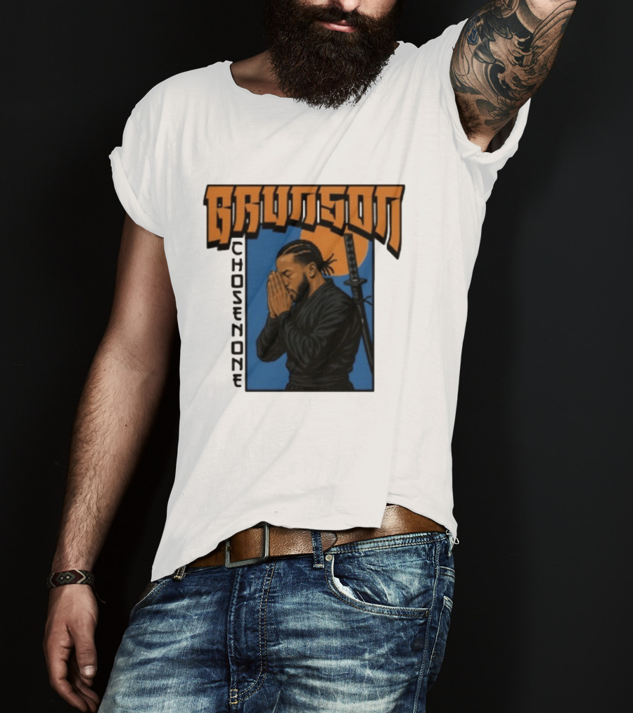 Brunson Chosen One Samurai Style Meditation And Sword T-Shirt