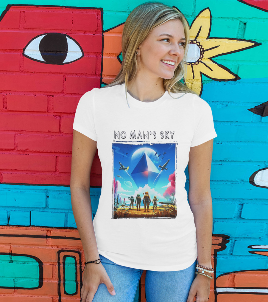 No Man's Sky Adventure With Spacecrafts And Explorers T-Shirt