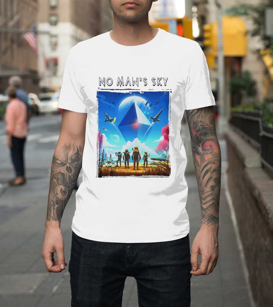 No Man's Sky Adventure With Spacecrafts And Explorers T-Shirt