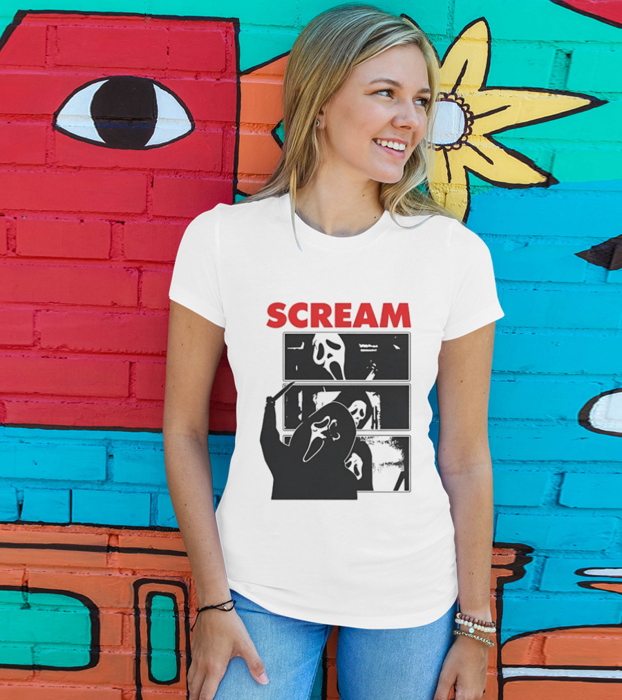 Scream Ghostface Slasher Horror Movie 90s T-Shirt
