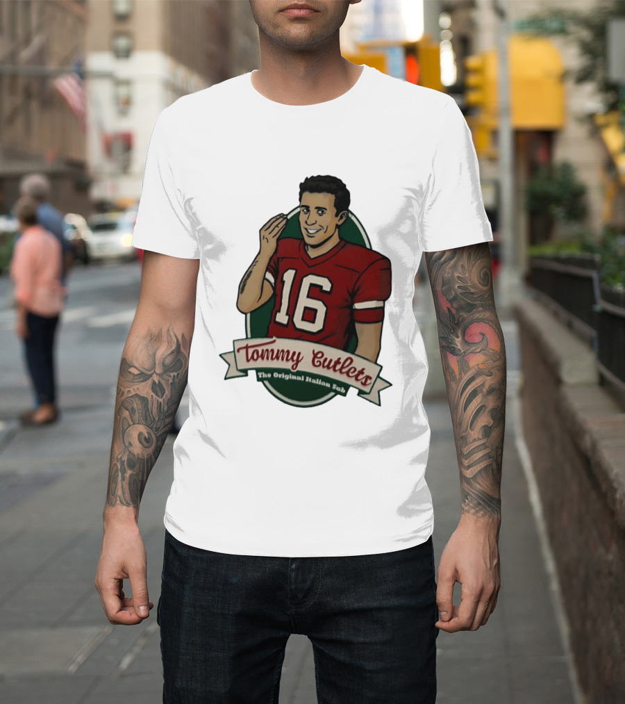 Tommy DeVito 16 Football Jersey Tommy Cutlets The Original Italian Sub T-Shirt