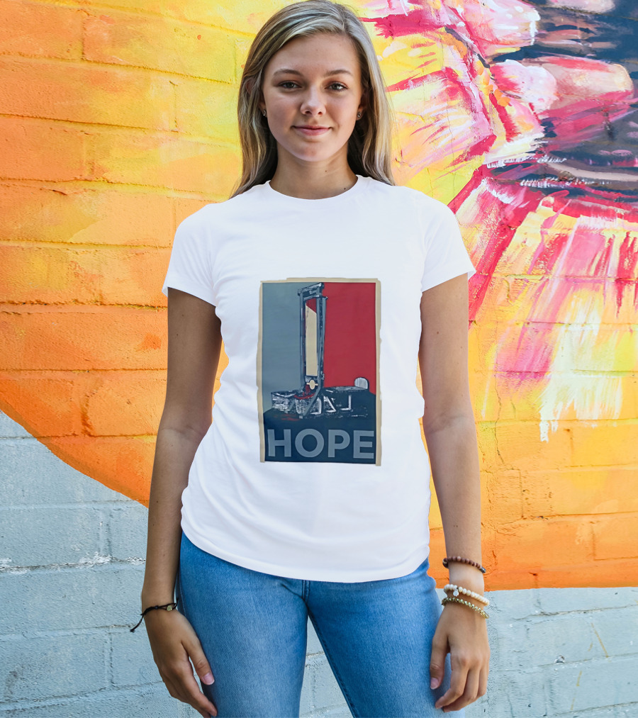 Hope Guillotine Vintage Style Political Icon Concept T-Shirt
