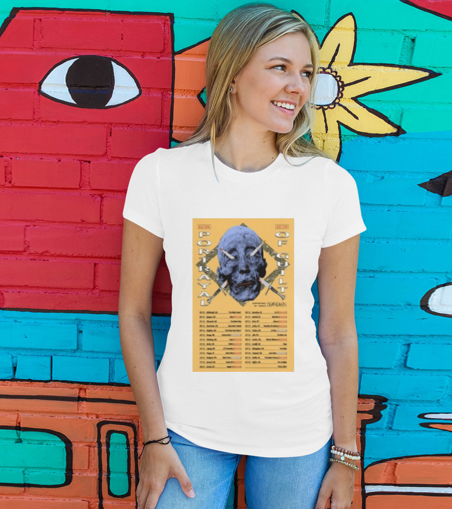 Portrayal Of Guilt Europe Tour 2025 Featuring Deafheaven Dates And Locations T-Shirt