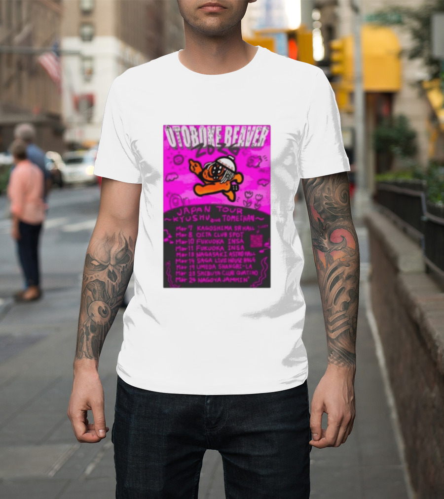 Otoboke Beaver Japan Tour 2026 Kyushu Tomiehan Kagoshima Oita Fukuoka Nagasaki Saga Umeda Shibuya Nagoya T-Shirt