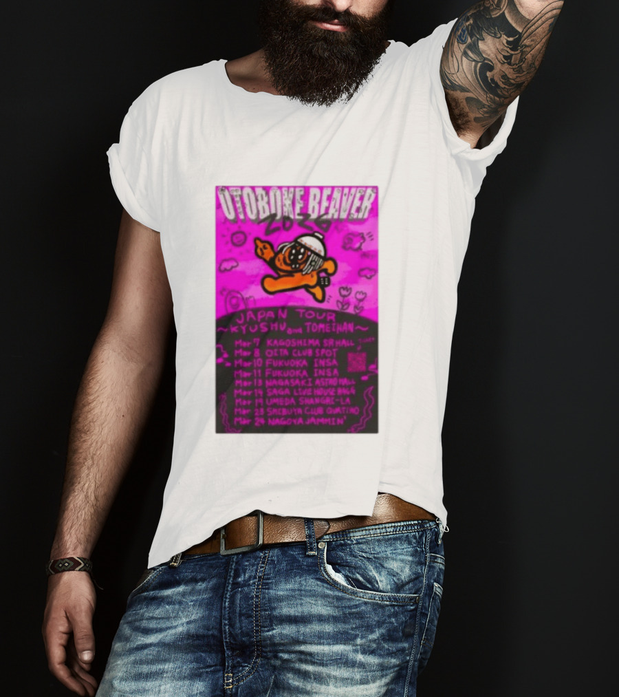 Otoboke Beaver Japan Tour 2026 Kyushu Tomiehan Kagoshima Oita Fukuoka Nagasaki Saga Umeda Shibuya Nagoya T-Shirt