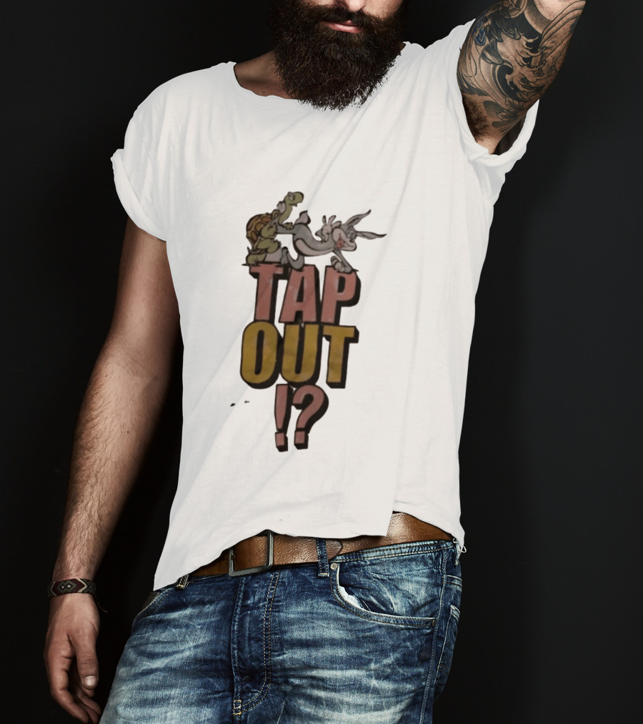 Turtle And Rabbit Tap Out Wrestling Match Showdown T-Shirt