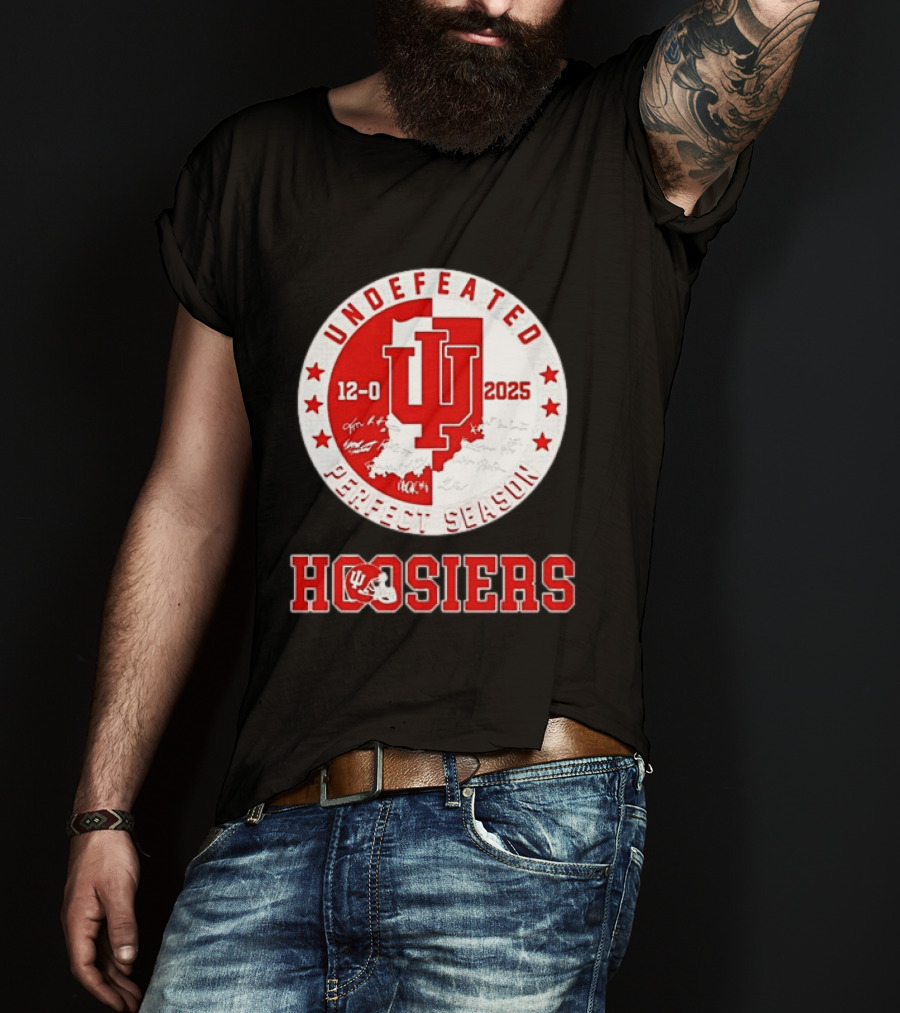 Indiana Hoosiers 12 0 Undefeated 2025 Perfect Season T-Shirt