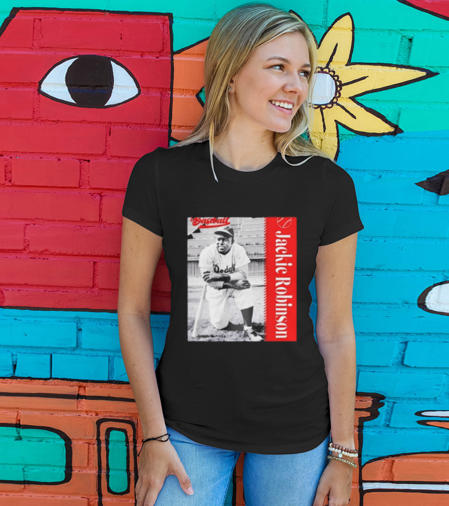 Jackie Robinson Brooklyn Dodgers MLB Baseball Legend T-Shirt