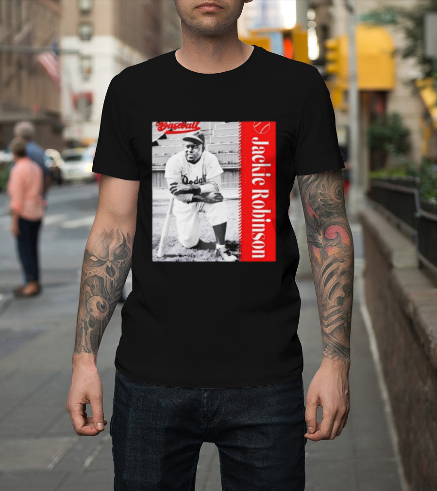 Jackie Robinson Brooklyn Dodgers MLB Baseball Legend T-Shirt