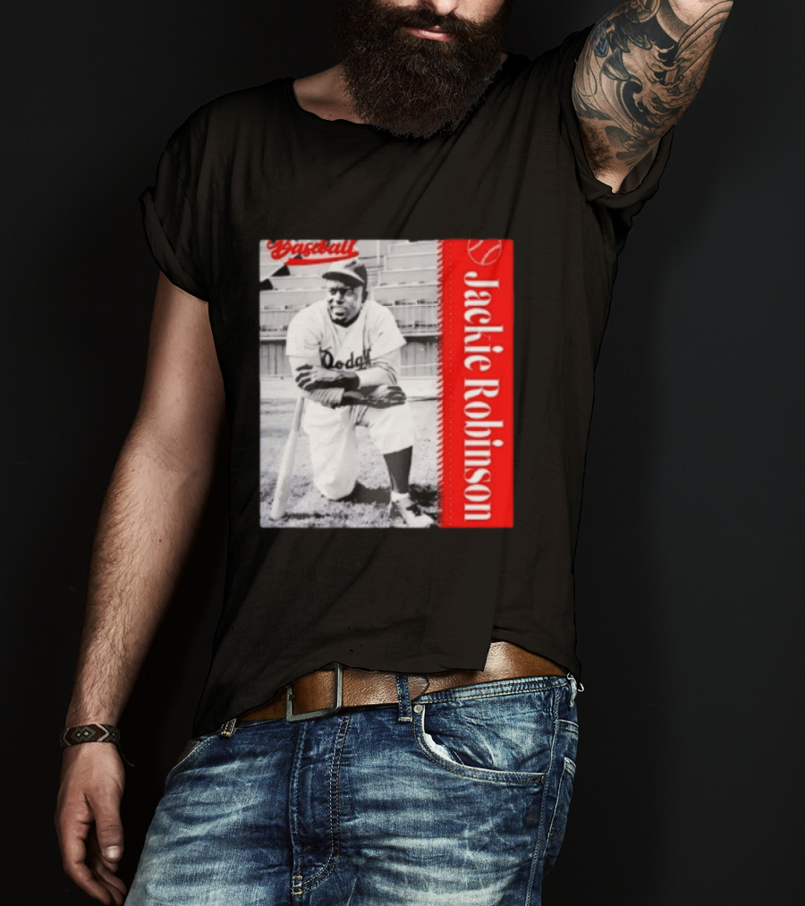 Jackie Robinson Brooklyn Dodgers MLB Baseball Legend T-Shirt