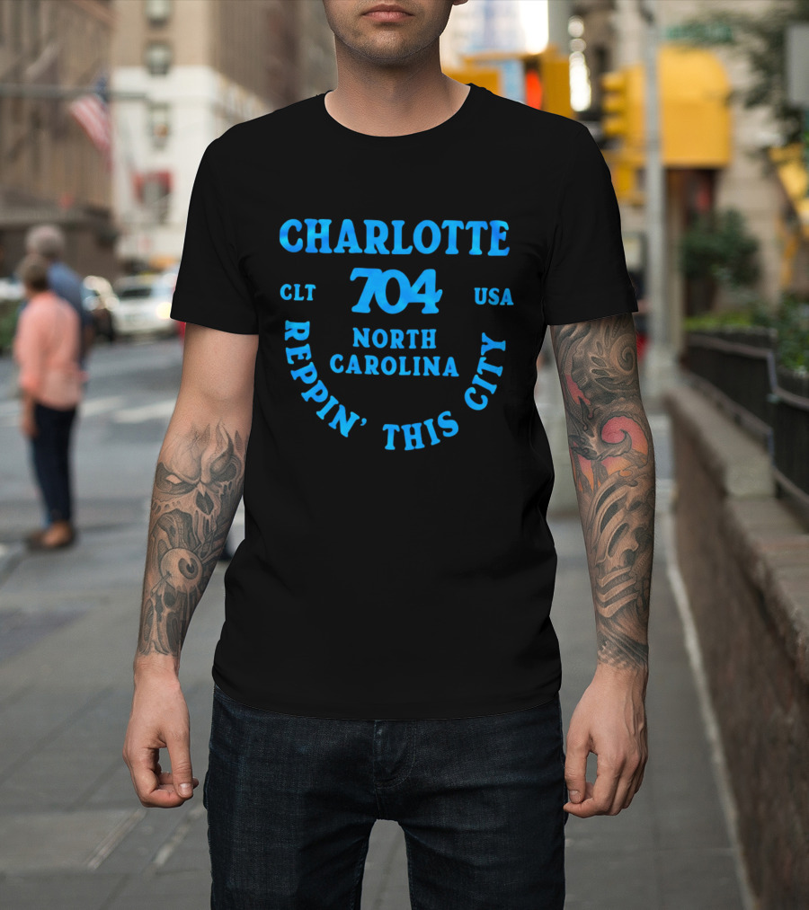 Charlotte 704 Clt Usa North Carolina Reppin' This City T-Shirt