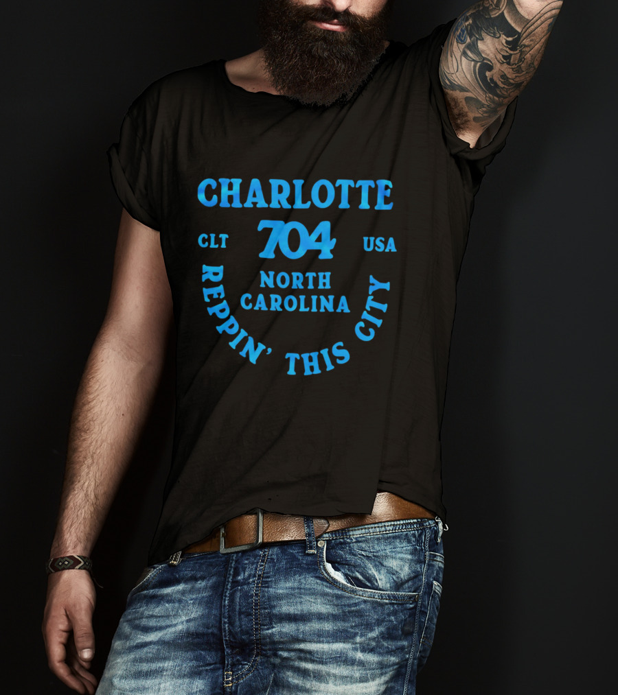 Charlotte 704 Clt Usa North Carolina Reppin' This City T-Shirt