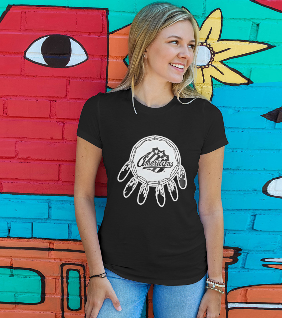 Classic Native American Rochester Americans Amerks Ice Hockey Team T-Shirt