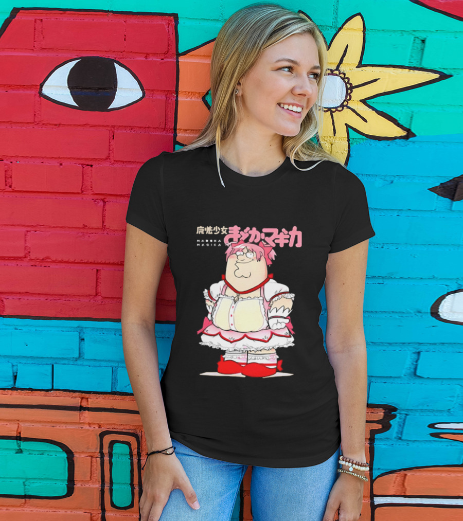 Madoka Peter Griffin Family Guy Puella Magi Madoka Magica Crossover Anime T-Shirt