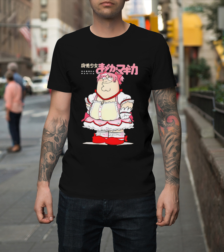 Madoka Peter Griffin Family Guy Puella Magi Madoka Magica Crossover Anime T-Shirt
