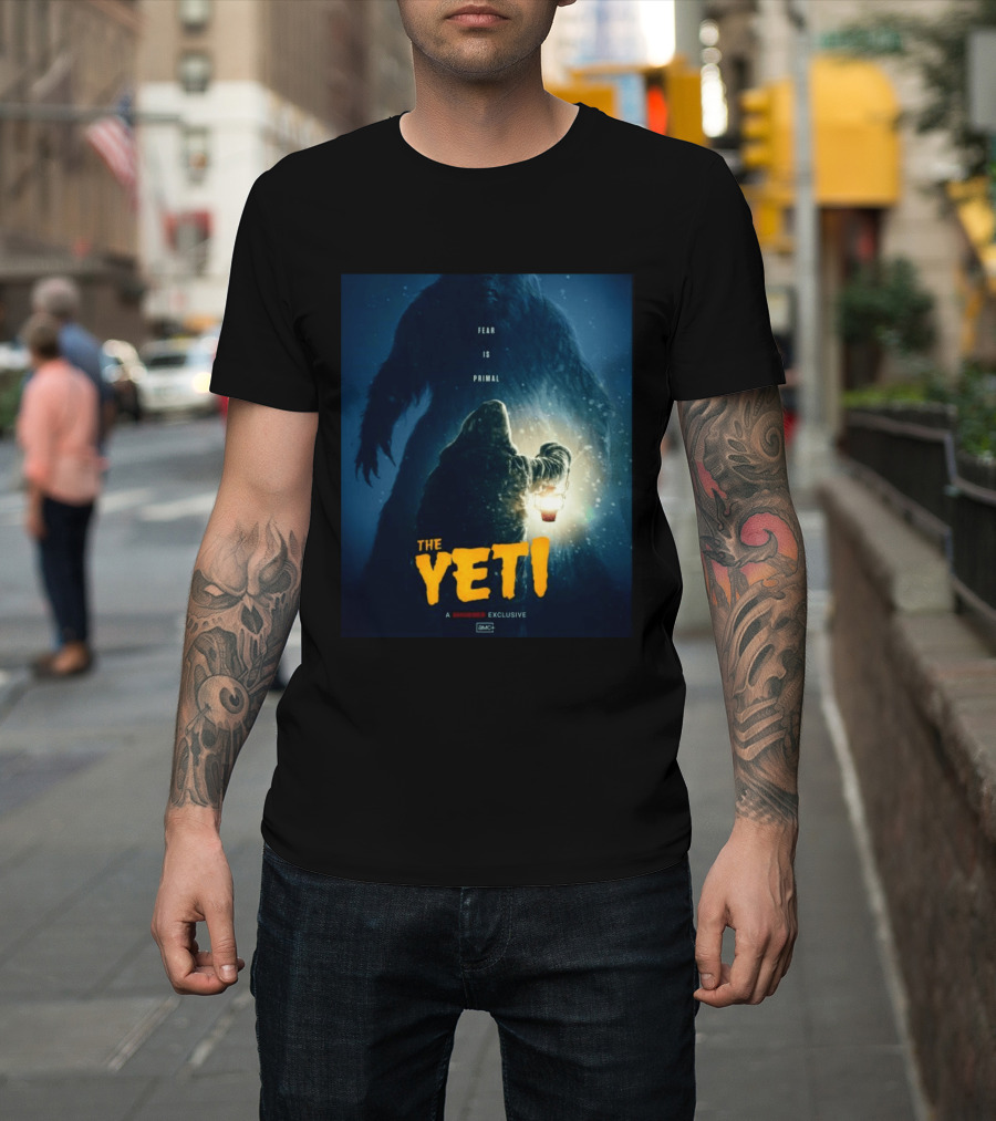 Fear Is Primal The Yeti A Shudder Exclusive AMC Lantern Shadowy Figure T-Shirt