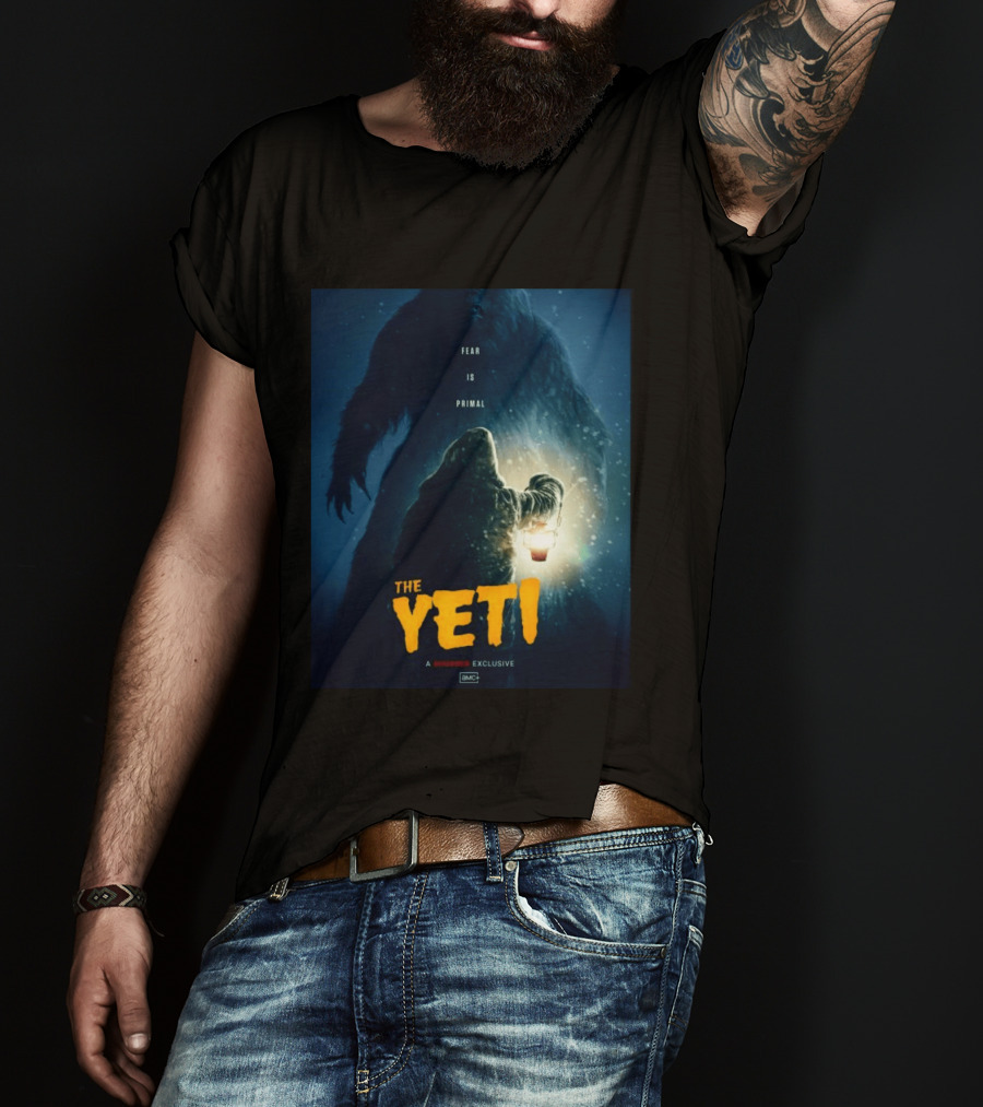 Fear Is Primal The Yeti A Shudder Exclusive AMC Lantern Shadowy Figure T-Shirt