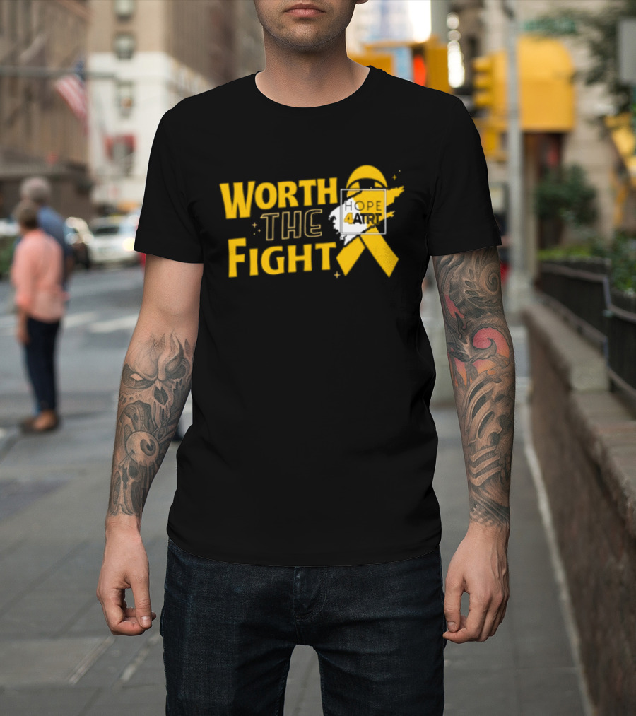 Worth The Fight Hope Yellow Ribbon 4 T-Shirt