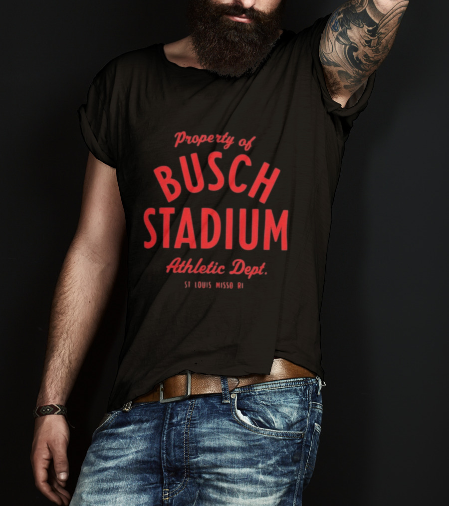 Property Of Busch Stadium Athletic Dept St Louis Missouri T-Shirt