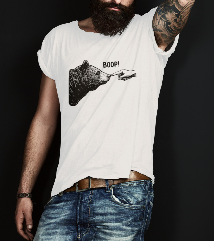 Bear Boop Finger Touching Nose T-Shirt