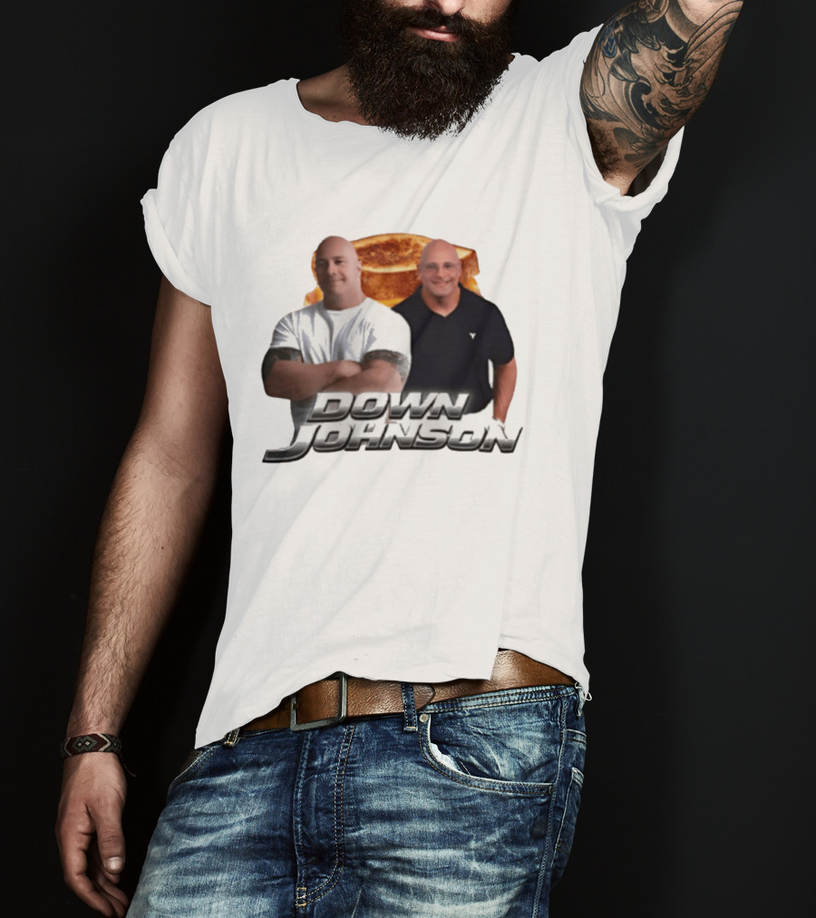 Dwayne Johnson Down Johnson Sandwich Image With Two Bald Men T-Shirt