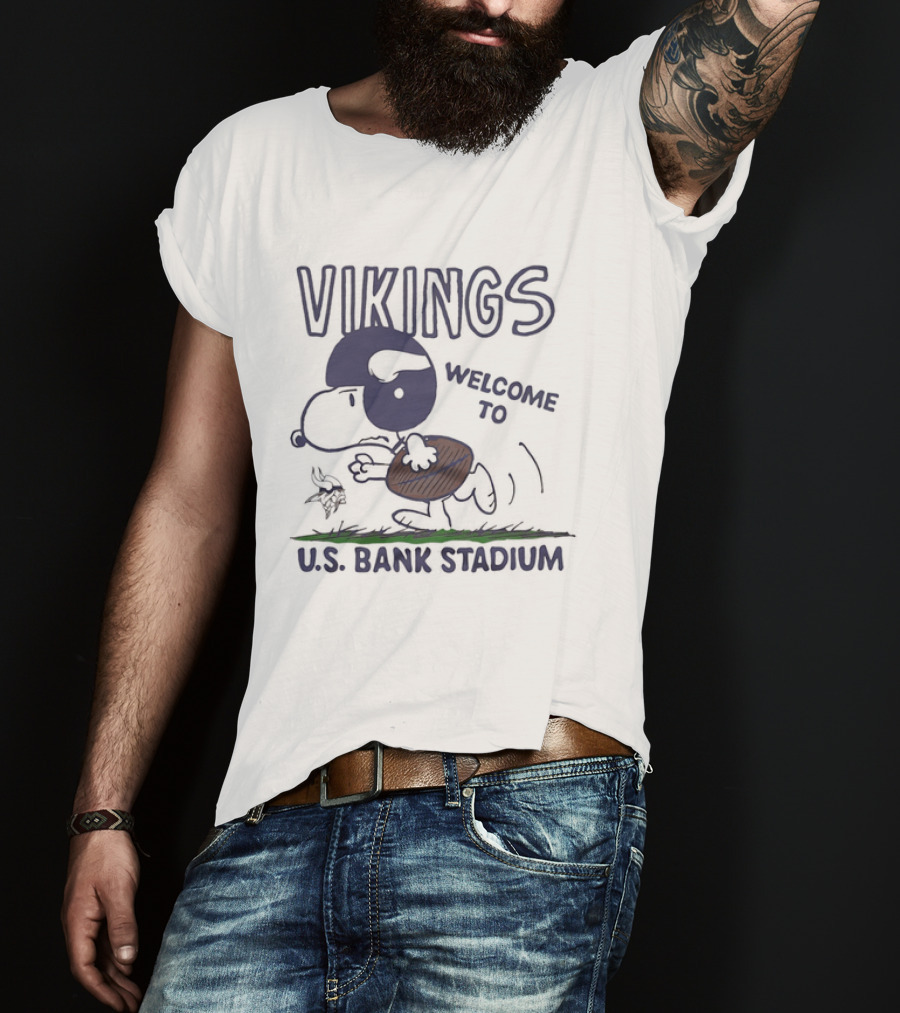 Snoopy Vikings Welcome To U.S. Bank Stadium T-Shirt
