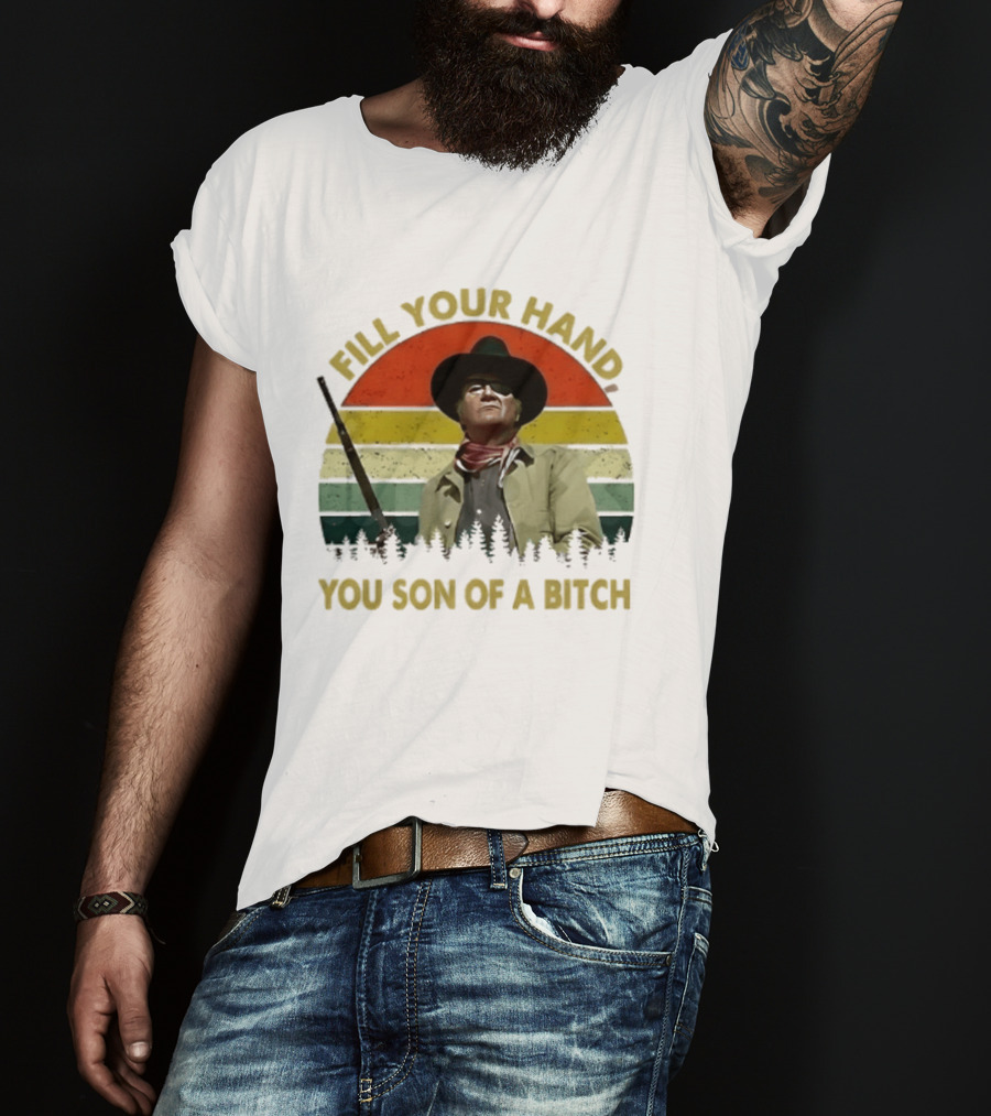 John Wayne The Duke Fill Your Hand Vintage Western T-Shirt