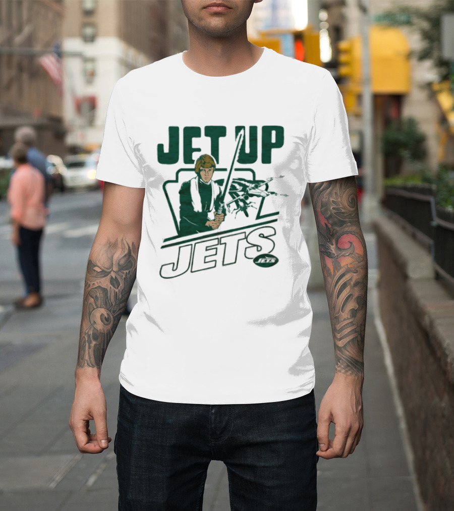 Jet Up Star Wars Luke New York Jets Collaboration T-Shirt