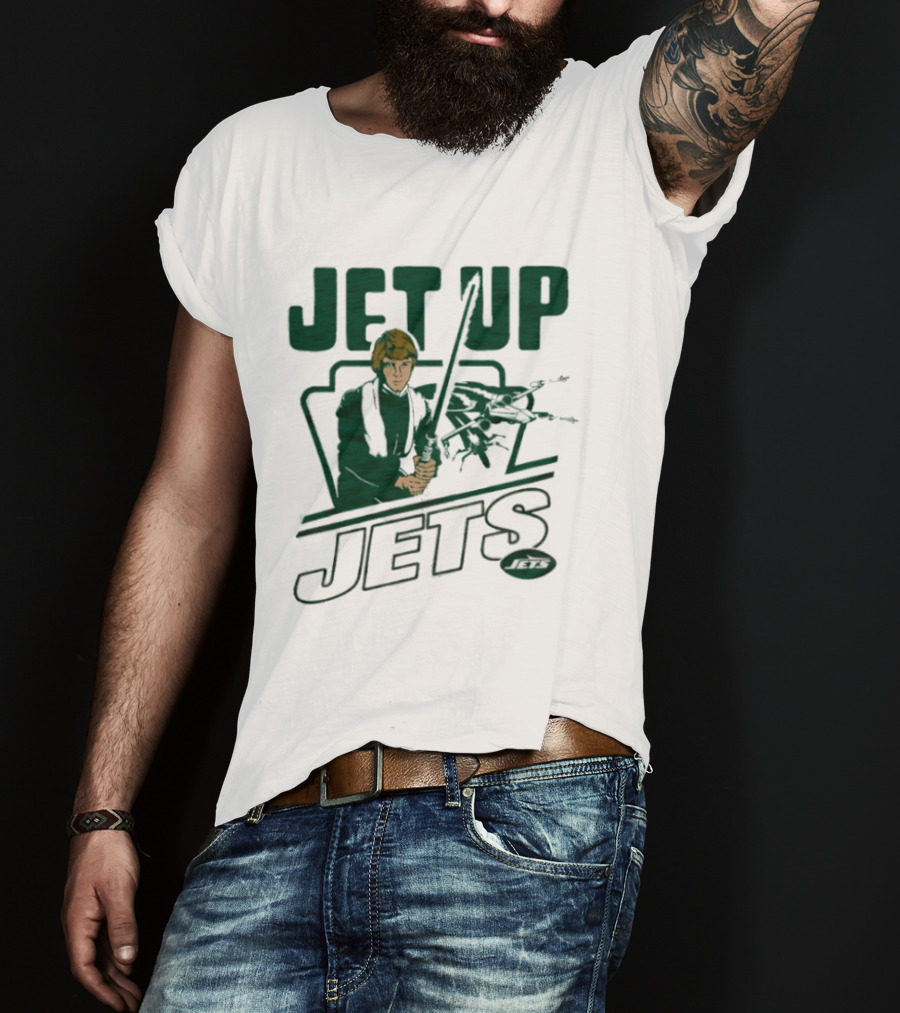Jet Up Star Wars Luke New York Jets Collaboration T-Shirt