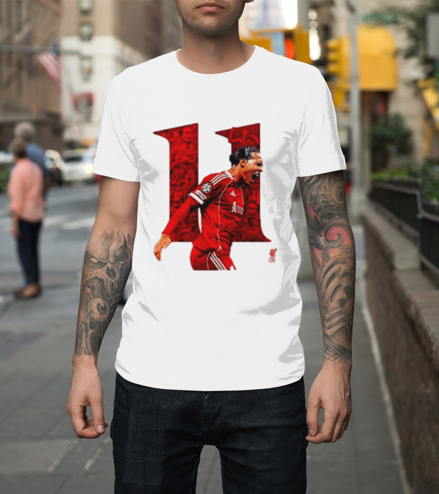 Virgil Van Dijk Liverpool Fifpro World 11 Champions League Star T-Shirt