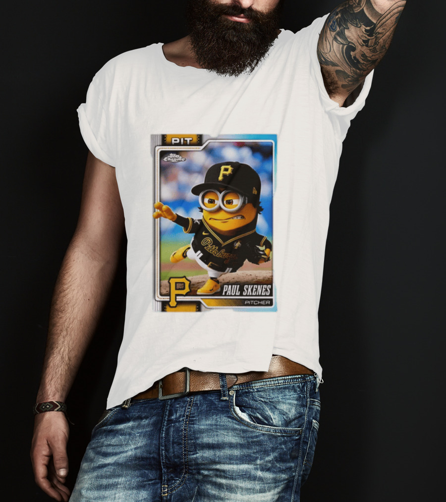 Paul Skenes Pittsburgh Pirates Minion Pitcher Topps Chrome Card PIT T-Shirt