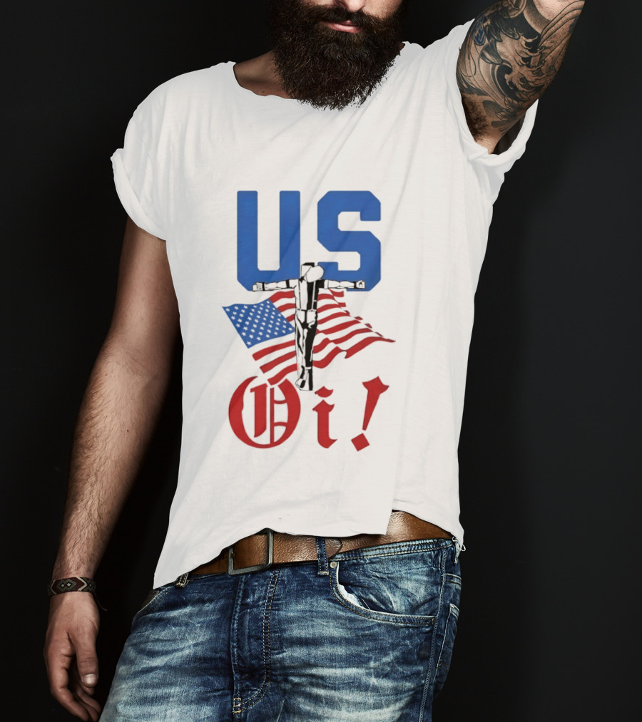 US Oi American Flag Punk Rock Skinhead Culture T-Shirt