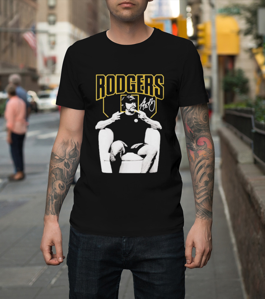 Rodgers Absolute Coward Double Middle Finger Pittsburgh Steelers T-Shirt