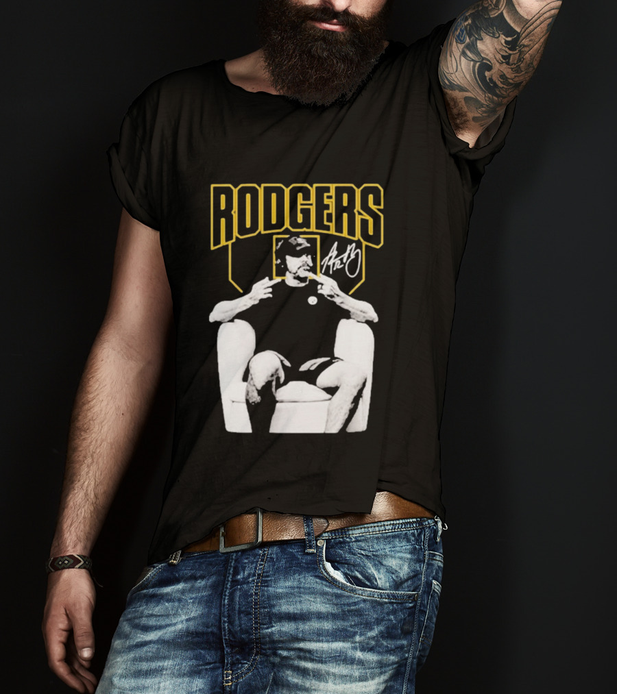 Rodgers Absolute Coward Double Middle Finger Pittsburgh Steelers T-Shirt