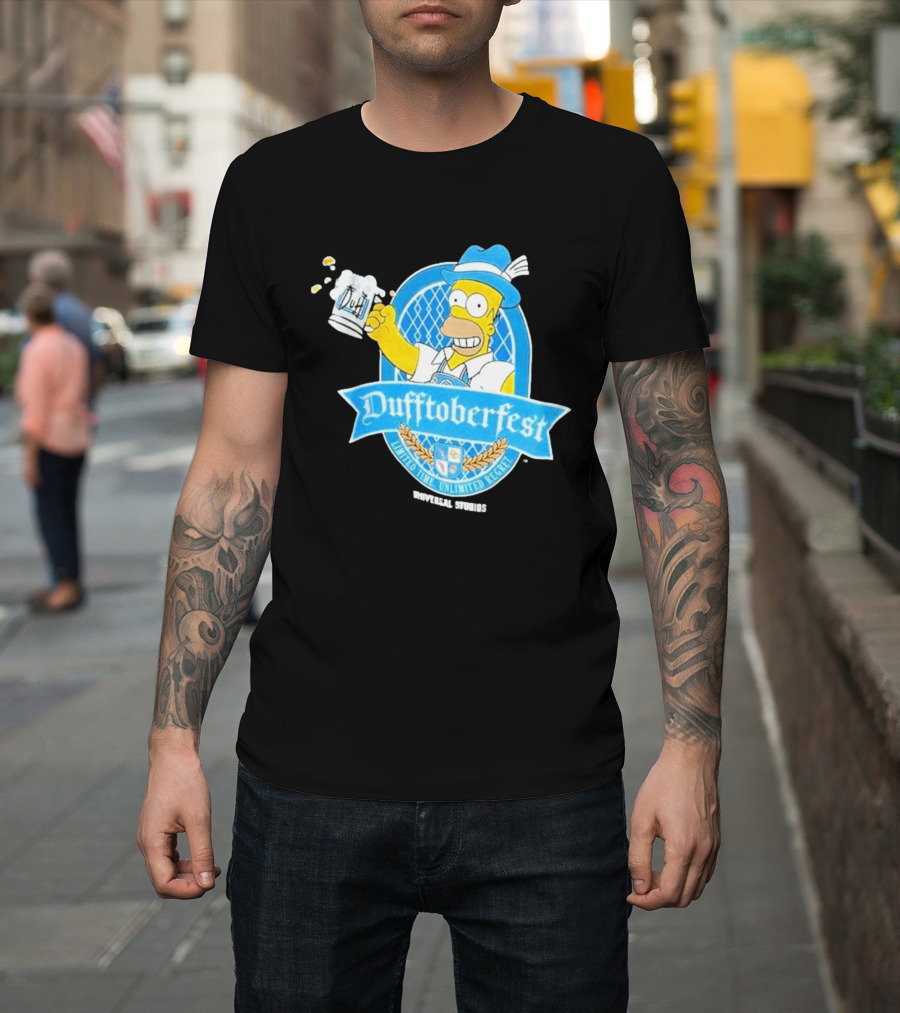 Simpsons Homer Dufftoberfest Universal Studios Unlimited Time Unlimited Regret T-Shirt