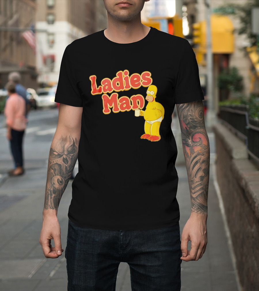 Ladies Man Homer Simpson The Simpsons Cartoon T-Shirt