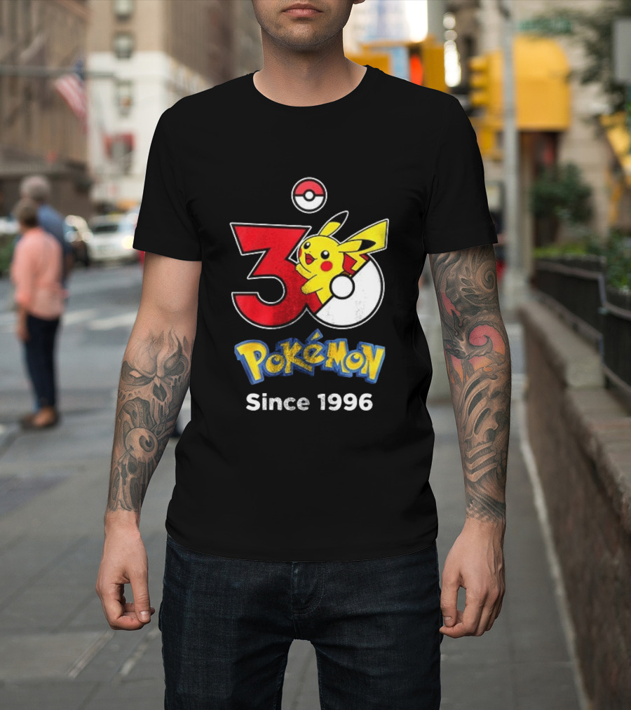 Tampa Bay Buccaneers X Pokemon 30th Anniversary Pikachu Since 1996 Celebration T-Shirt