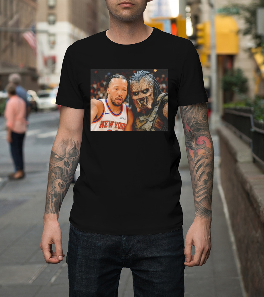 New York Knicks Jalen Brunson And Predator Basketball Encounter T-Shirt