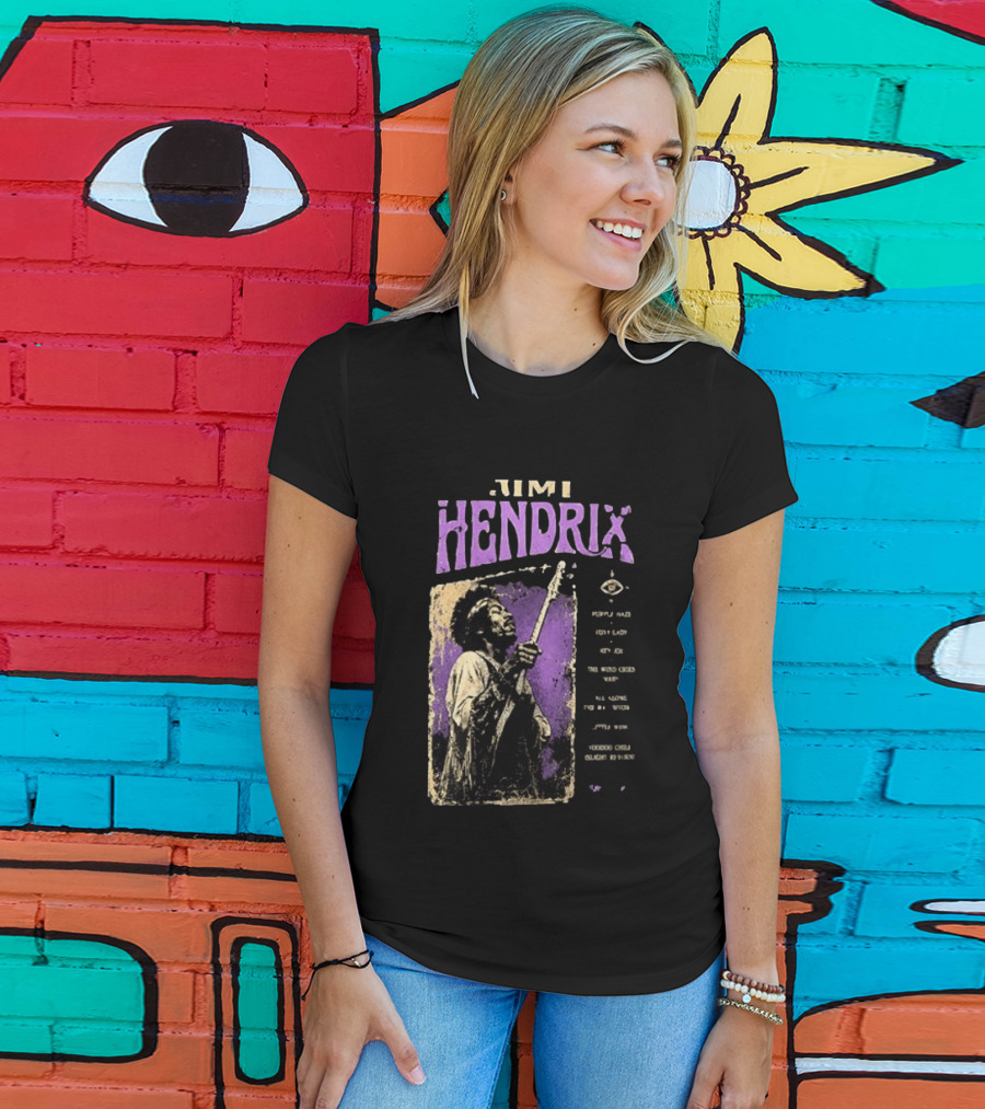 Jimi Hendrix Psychedelic Experience Are You Experienced Track List T-Shirt