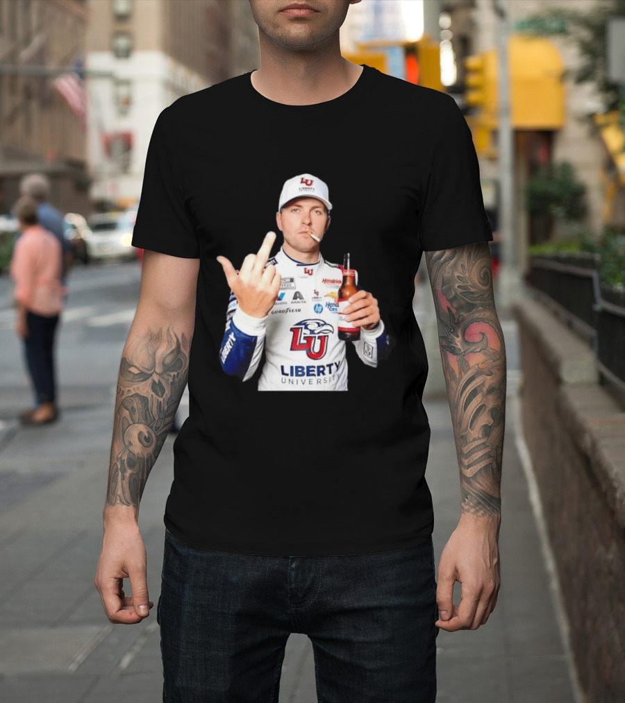 William Byron Liberty University Middle Finger Hendrick Motorsports NASCAR T-Shirt