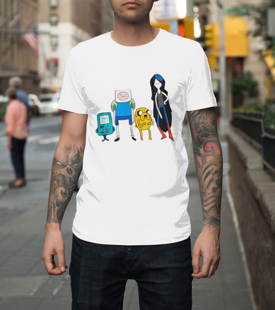 Adventure Time Finn Jake BMO Marceline Character Lineup T-Shirt