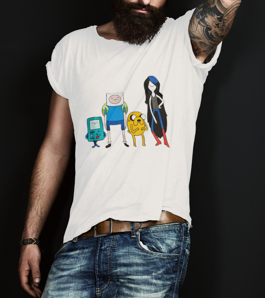 Adventure Time Finn Jake BMO Marceline Character Lineup T-Shirt