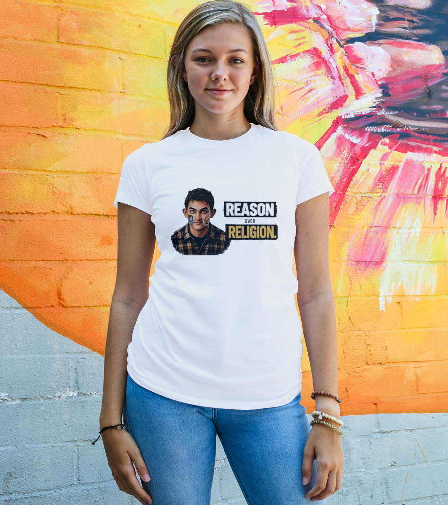 Reason Over Religion Intellectual Message T-Shirt